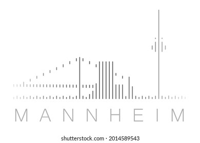 Vertical Bars Mannheim Landmark Skyline