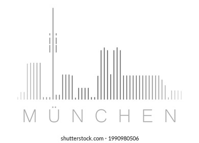 Línea vertical panorámica de Munich Barras