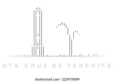 Vertical Bars Santa Cruz Tenerife Landmark Skyline