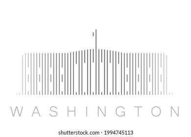 Vertical Bars Washington Landmark Skyline