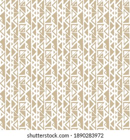Vertical Beige and white Seamless repeat pattern of empty triangles and filled with color in a row