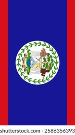 Vertical Belize Flag Vector Images