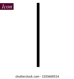 Vertical Black Line icon on white background. vector illustration. eps10