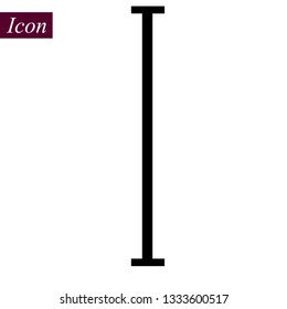 Vertical Black Line icon on white background. vector illustration. eps10