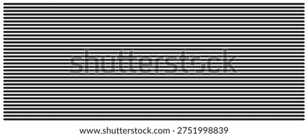 Vertical black parallel straight sticks isolated on white background. Simple striped graphic print. Texture of prison bar. Vector  illustration.