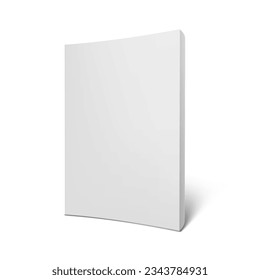 Vertical Blank Book With Soft Cover Template. EPS10 Vector