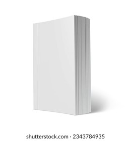 Vertical Blank Book With Soft Cover Template. EPS10 Vector