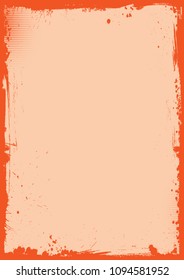The vertical blank Halloween banner  background with grungy border