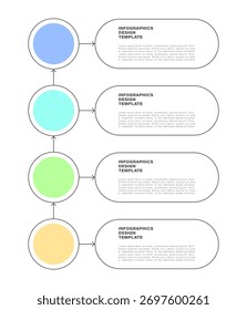 Vertical blank infographic template with four steps or options.