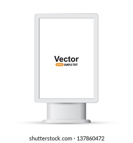 Vertical blank lightbox, vector illustration