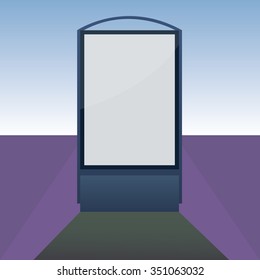 Vertical blank lightbox, vector illustration