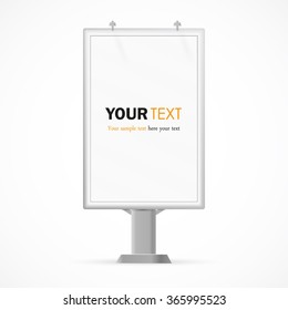Vertical blank lightbox, vector illustration