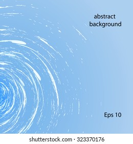 Vertical blue abstract background for brochure, card or cover. Vector illustration with sea wave and swirl