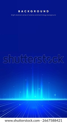 Vertical blue abstract science and technology background illustration