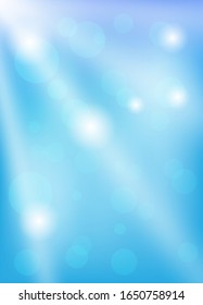Vertical blue background with rays and shine.