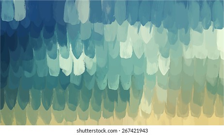 Vertical  blue brush strokes background. Vector version