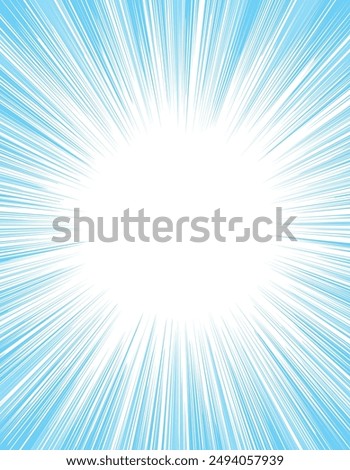 Vertical blue concentrated line background frame illustration