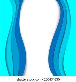 Vertical blue frame for a text