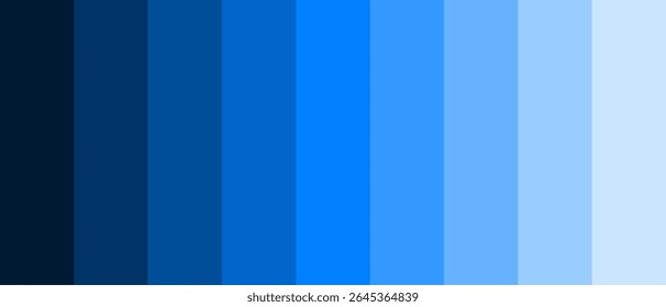 Vertical blue gradient background showcasing a cool range of hues from dark navy to light sky blue. Ideal for calming design backdrops or color reference