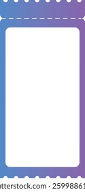 Vertical Blue Purple Gradient Voucher with White Rectangle Rounded