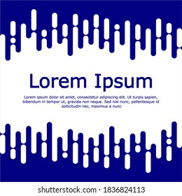Abstrakt vertikale blaue Übergang. Tapete-Muster. Rote und weiße, unregelmäßig gerundete Linien Hintergrund für modernes flaches Webseitendesign.