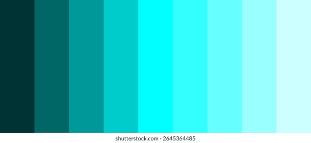 Vertical blue-green gradient background showcasing a cool range of hues from dark teal to light aqua. Ideal for refreshing design backdrops or color reference