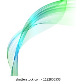 
Vertical blue-green wave. Abstract background. Fine transparent lines