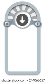 vertical box for any text and arrow