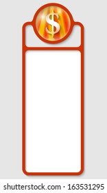 vertical box for any text with dollar sign