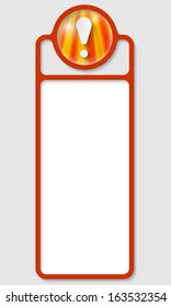 vertical box for any text with exclamation mark