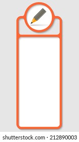 vertical box for any text with pencil
