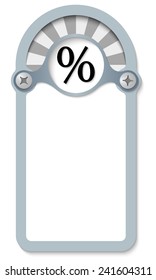 vertical box for any text and percent symbol