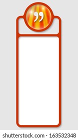 vertical box for any text with quotation mark