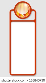vertical box for any text with speech bubble