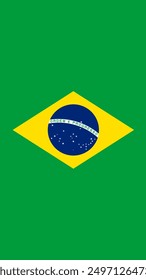 Vertical Brazil Flag, Flag of Brazil 
