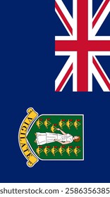 Vertical British Virgin Islands Flag Vector Images