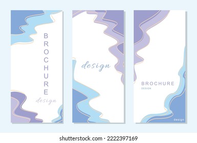 Vertical brochures, a template for your design. Flat vector illustration with abstraction.