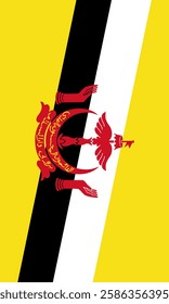 Vertical Brunei Flag Vector Images