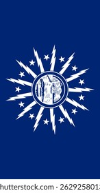 Vertical Buffalo, New York Flag, EUA