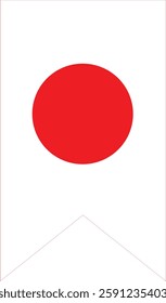 Vertical Bunting Japan Flag Asian Country
