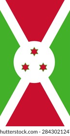 Vertical Burundi Flag Banner Vector Design Burundian Hanging Flag Clip