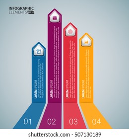 Vertical Business Arrow Infographic Templates