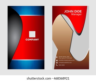 vertical business card
