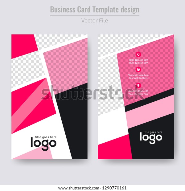 vertical business card abstract background vector stock
