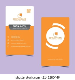 Plantilla vertical de diseño de tarjetas de visita