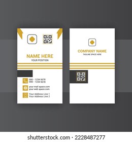 Vertical Business Card Design, Card Template Design, Photos and Vector Standard Template
