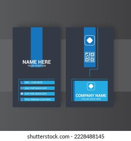 Vertical Business Card Design, Card Template Design, Photos and Vector Standard Template
