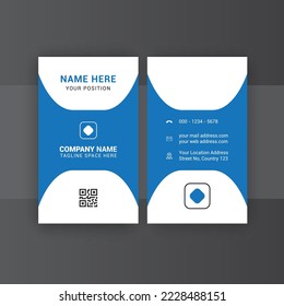 Vertical Business Card Design, Card Template Design, Photos and Vector Standard Template
