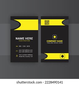 Vertical Business Card Design, Card Template Design, Photos and Vector Standard Template

