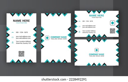 Vertical Business Card Design, Card Template Design, Photos and Vector Standard Template
